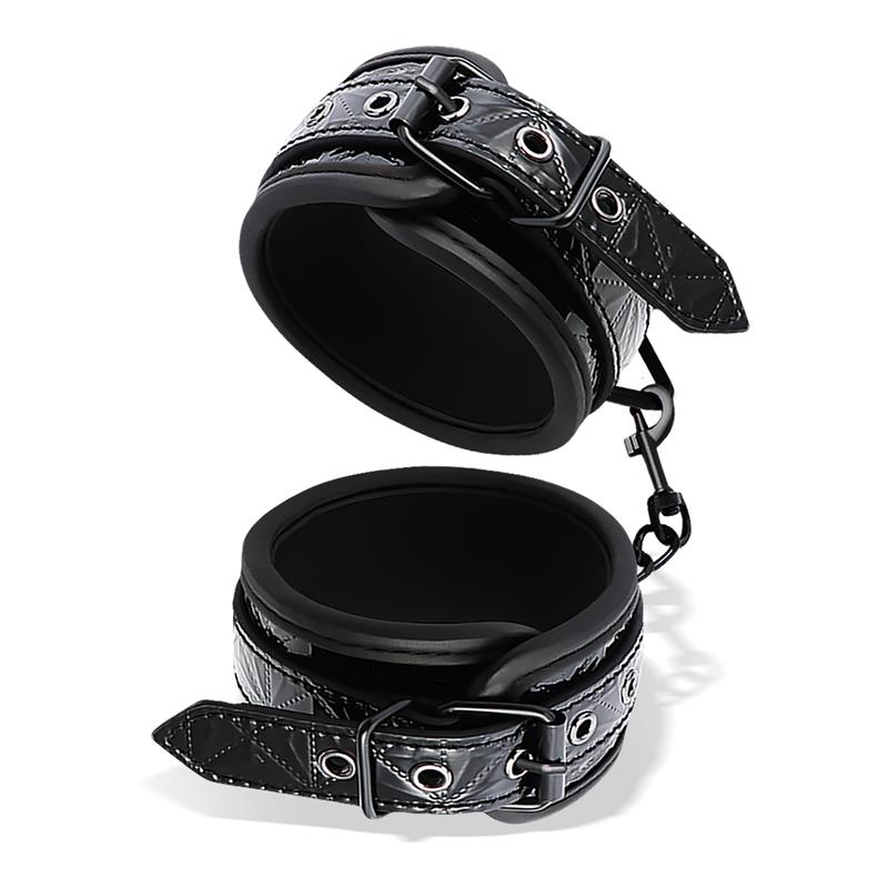 IntoYou Black Sapphire - Adjustable Cuffs Vegan Leather