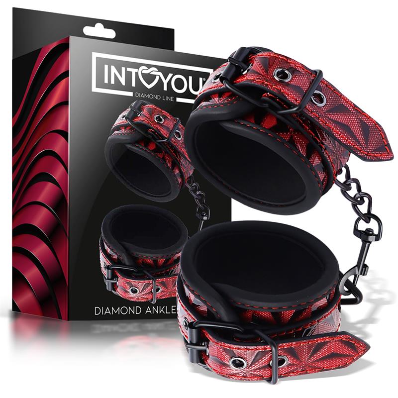 IntoYou Diamond Line - Adjustable Padded Cuffs Vegan Leather