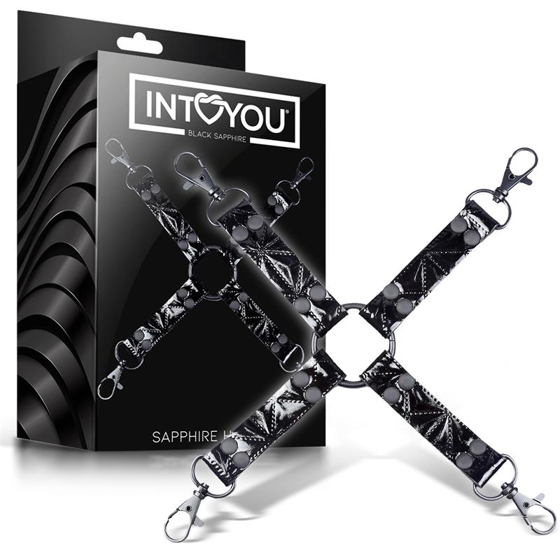 IntoYou Black Sapphire - Hog Tie Sapphire Vegan Leather