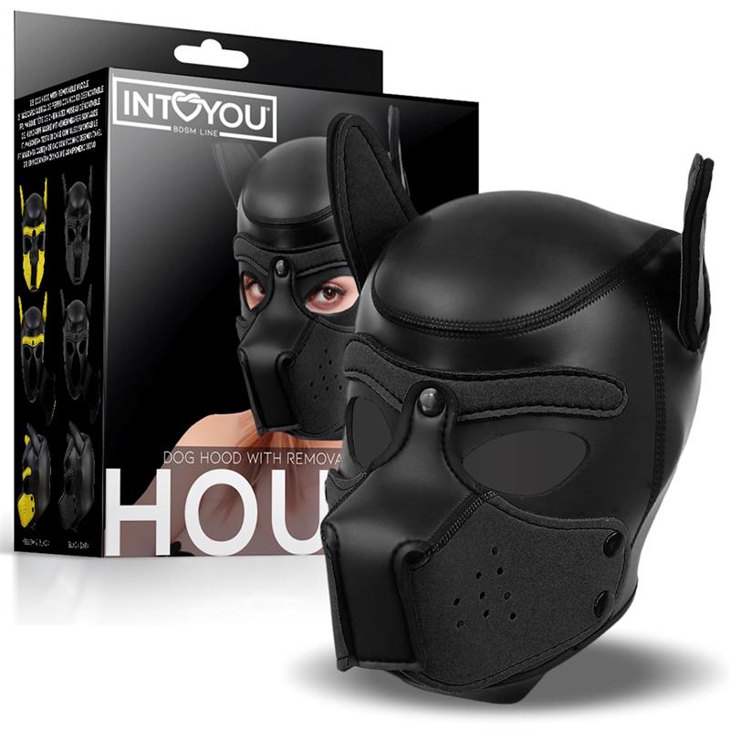 IntoYou BDSM Line - Mask Hound Dog Hood Black