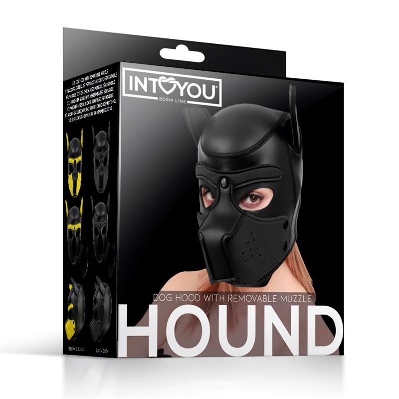 IntoYou BDSM Line - Mask Hound Dog Hood Black