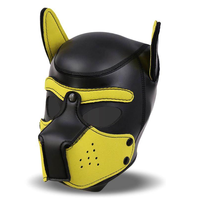 IntoYou BDSM Line - Mask Hound Dog Hood Black & Yellow