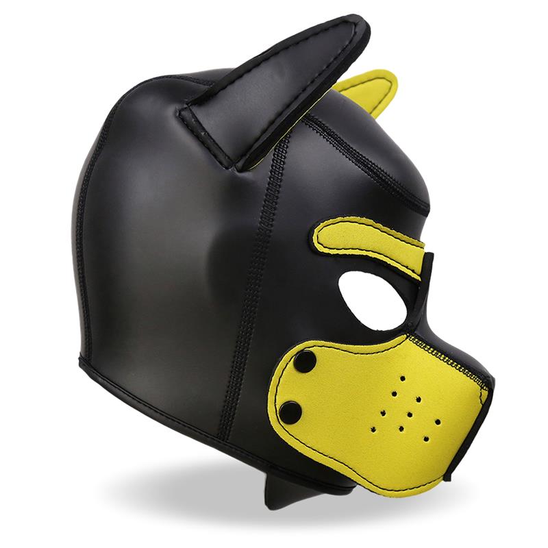 IntoYou BDSM Line - Mask Hound Dog Hood Black & Yellow