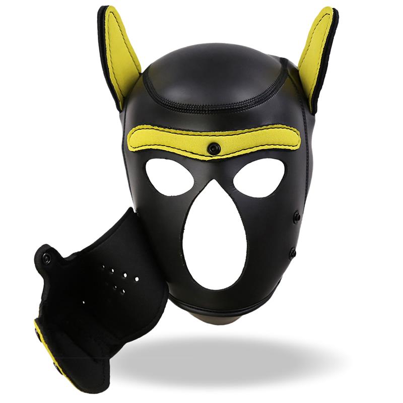 IntoYou BDSM Line - Mask Hound Dog Hood Black & Yellow