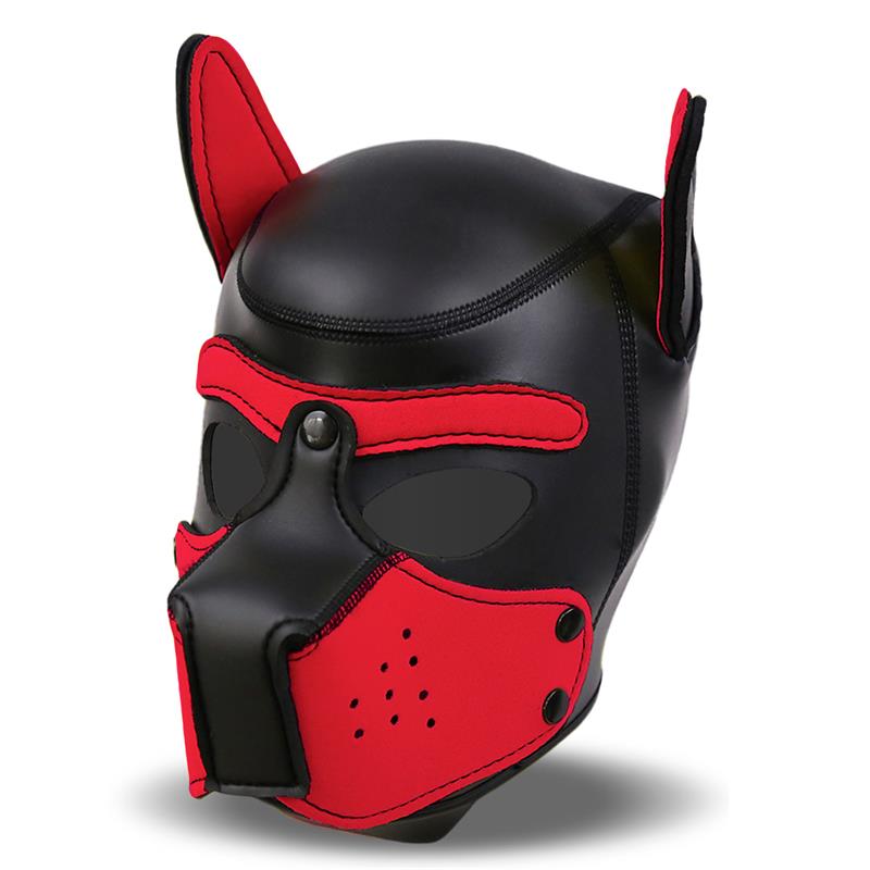 IntoYou BDSM Line - Mask Hound Dog Hood Black & Red