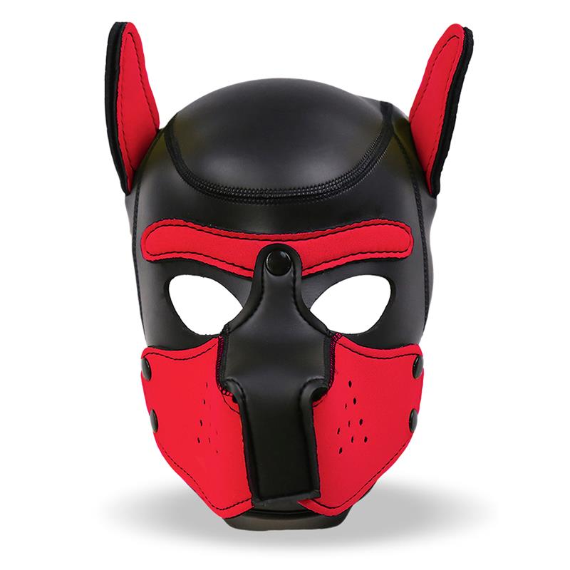 IntoYou BDSM Line - Mask Hound Dog Hood Black & Red