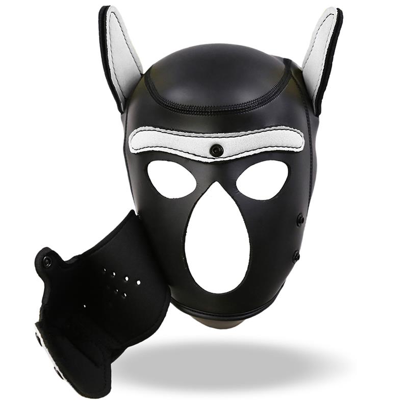 IntoYou BDSM Line - Mask Hound Dog Hood Black & White