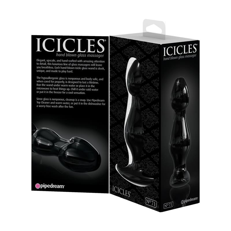 Icicles Hand Blown Glass Massager - N. 71