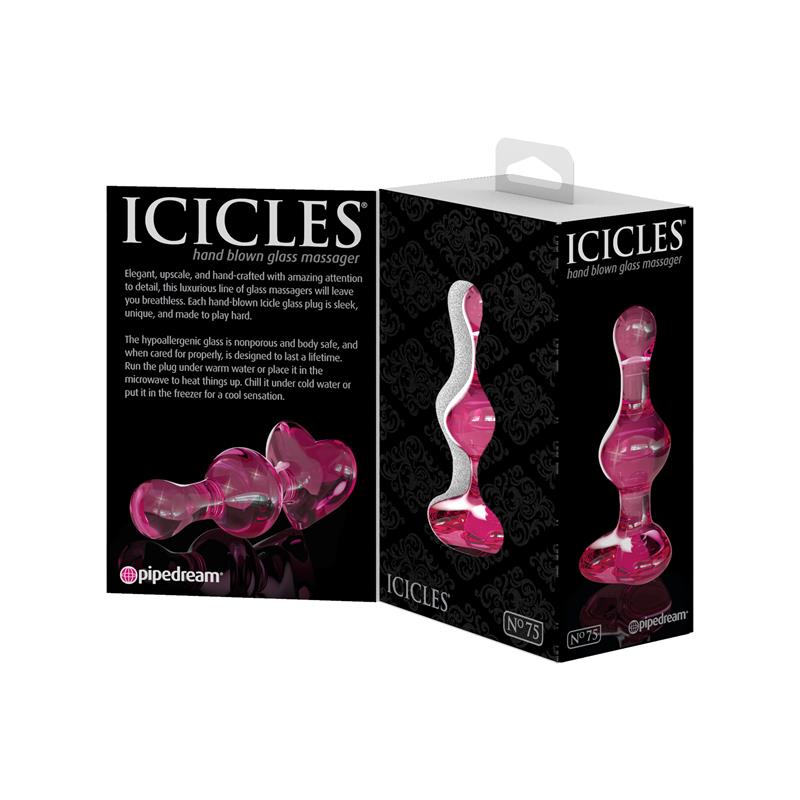 Icicles Hand Blown Glass Massager - N. 75