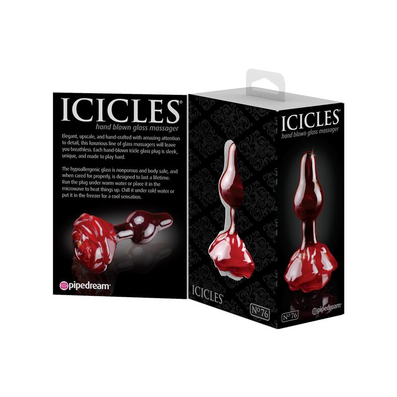 Icicles Hand Blown Glass Massager - N. 76