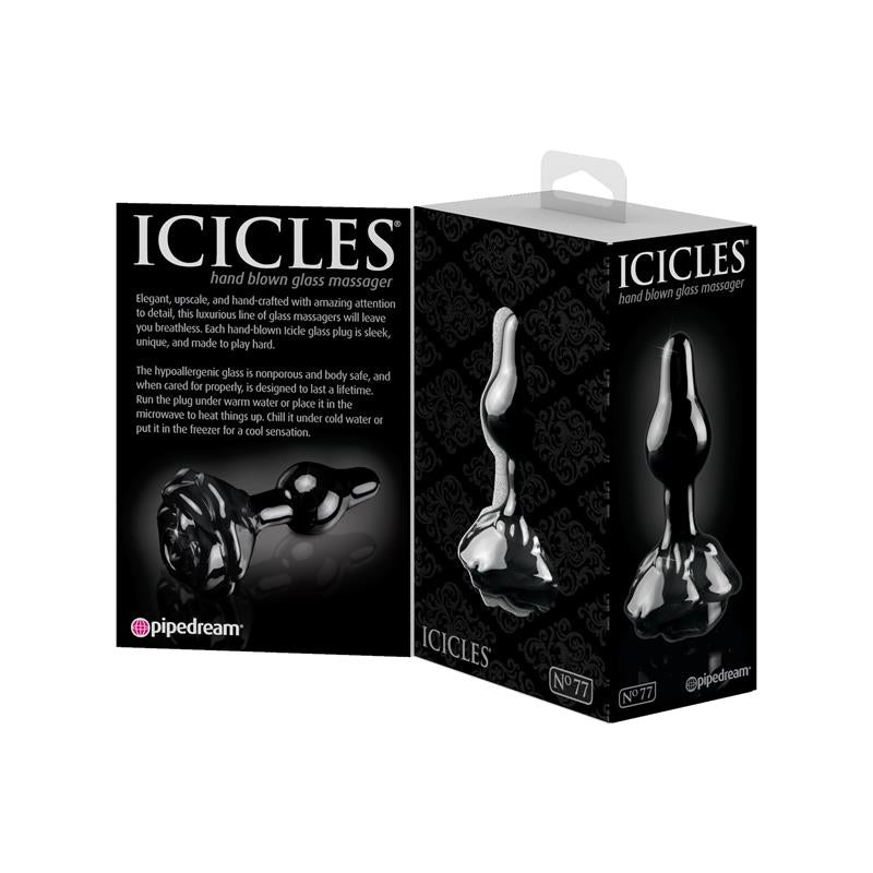 Icicles Hand Blown Glass Massager - N. 77