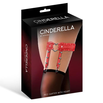 Cinderella - Garter Harness Donna rosso a balze con cuore
