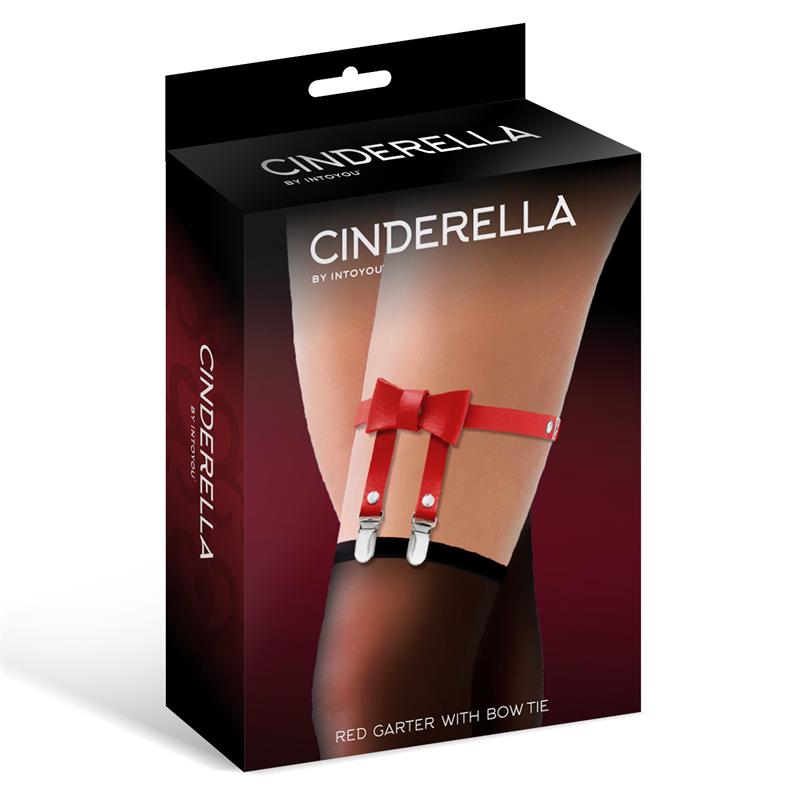 Cinderella - Garter Harness Donna con Fiocco rosso con cuore