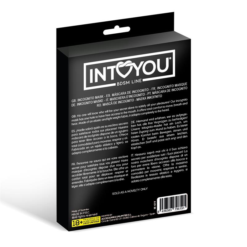 IntoYou BDSM Line - Lilith Incognito Mask with Mouth Opening Black
