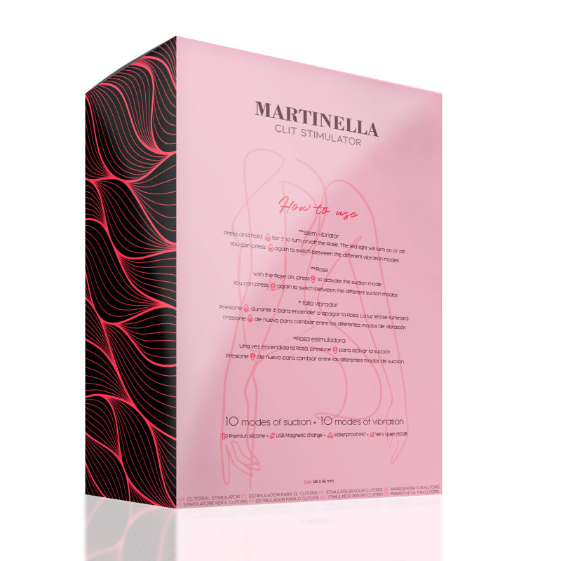 Martinella - Clitoris Stimulator with Point Vibrator Hot Red