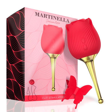 Martinella - Clitoris Stimulator with Point Vibrator Hot Red