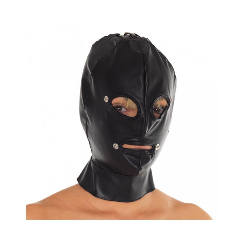 Rimba - Bondage Play Adjustable Leather Mask