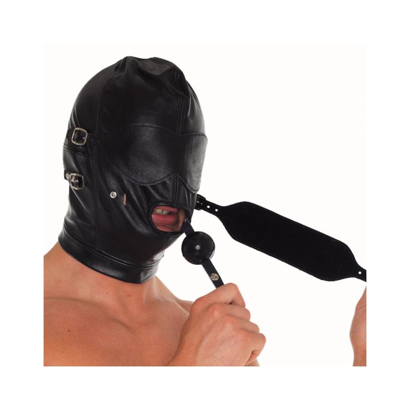 Rimba - Bondage Play Adjustable Leather Mask