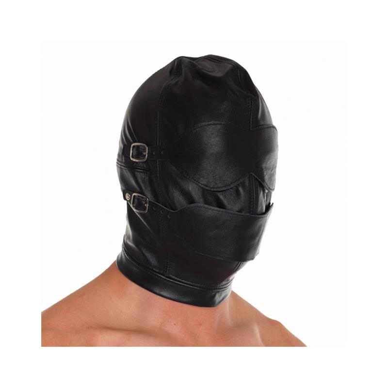 Rimba - Bondage Play Adjustable Leather Mask