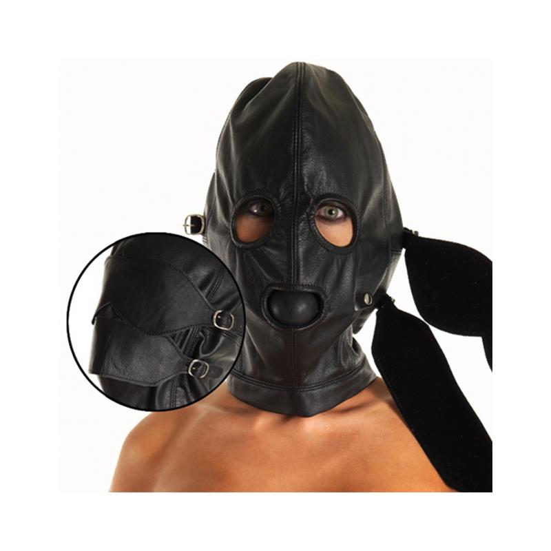 Rimba - Bondage Play Adjustable Leather Mask