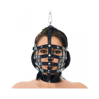 Rimba - Bondage Play Leather Mask with Adjustable Muzzle Shape