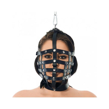 Rimba - Bondage Play Leather Mask with Adjustable Muzzle Shape