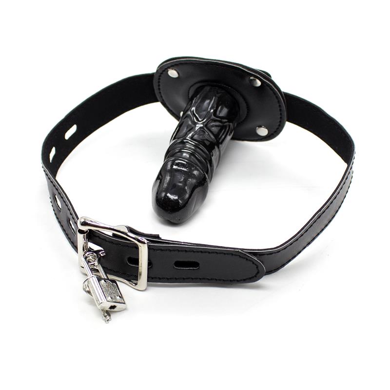 Fetish Addict - Locking Penis 10 cm Gag Ball Black