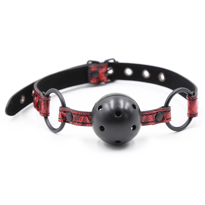 IntoYou Diamond Line - Breathable Ball Gag Vegan Leather