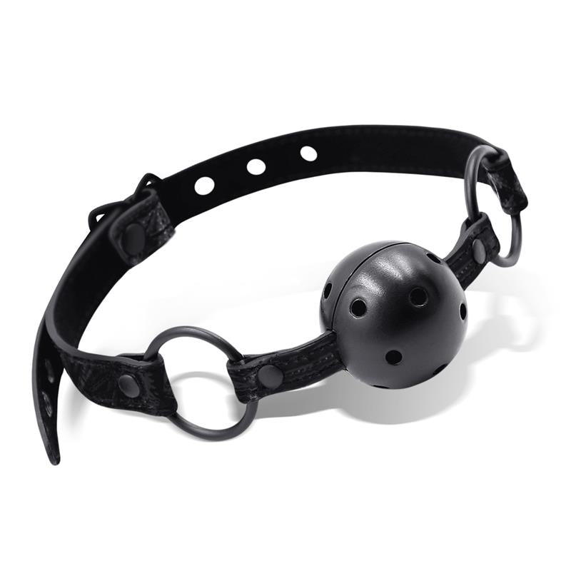 IntoYou Black Sapphire - Vegan Leather Breathable Ball Gag