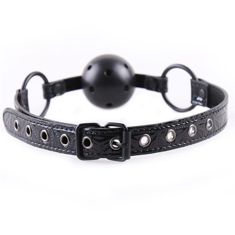 IntoYou Black Sapphire - Vegan Leather Breathable Ball Gag