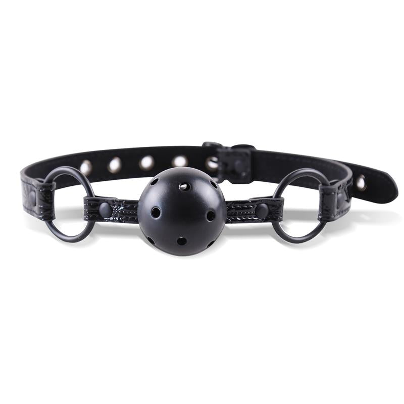 IntoYou Black Sapphire - Vegan Leather Breathable Ball Gag