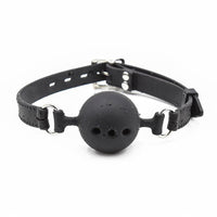 Fetish Addict - Silicone Breathable Ball Gag Adjustable 4 cm Size S Black
