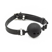 Fetish Addict - Silicone Breathable Ball Gag Adjustable 4 cm Size S Black