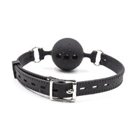 Fetish Addict - Silicone Breathable Ball Gag Adjustable 4 cm Size S Black