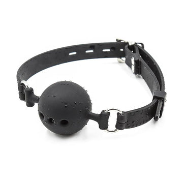 Fetish Addict - Silicone Breathable Ball Gag Adjustable 4 cm Size S Black