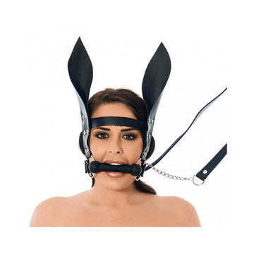 Rimba - Bondage Play Leather Biting Horse and Ears Gag